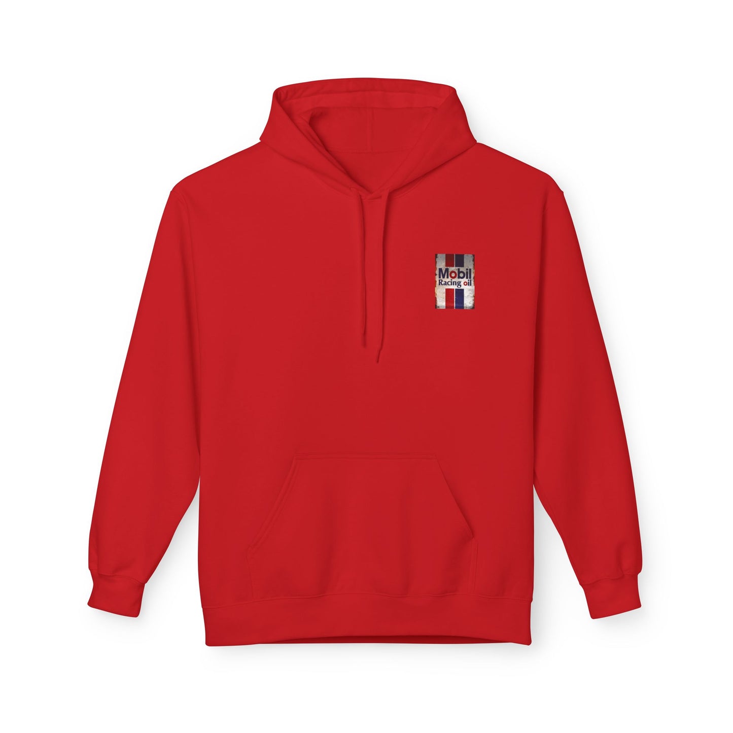 Retro Mobil Racing Oil Fleece Hoodie for Motorsport Enthusiasts