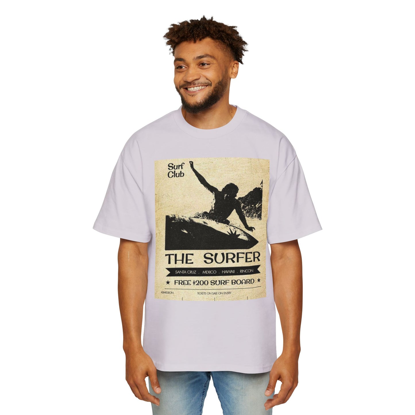 The Surfer Vintage Surf Club Tee — Men's Oversized Surf Graphic T-Shirt