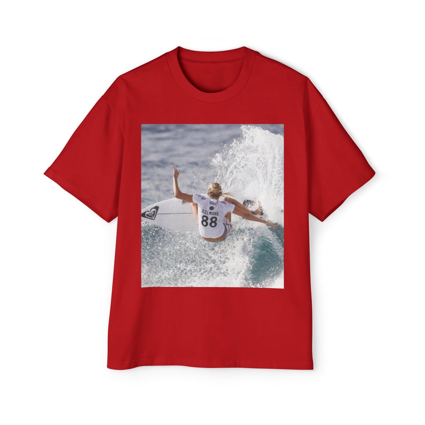 Surf Photo Oversized Tee — Wave Rider Graphic T-Shirt