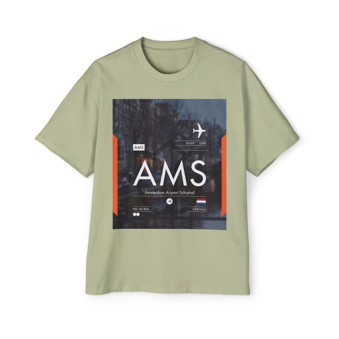 AMS Amsterdam Airport Tee — Travel-Inspired Graphic T-Shirt