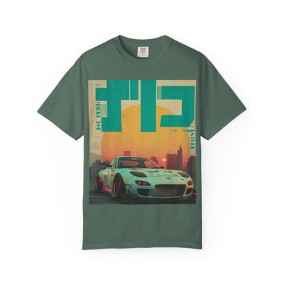 Retro Sunset Racing T-Shirt — Vintage Sports Car Graphic