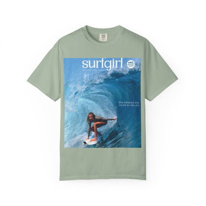 Surfgirl Wave Photo T-Shirt — Vintage Surf Magazine Graphic Tee