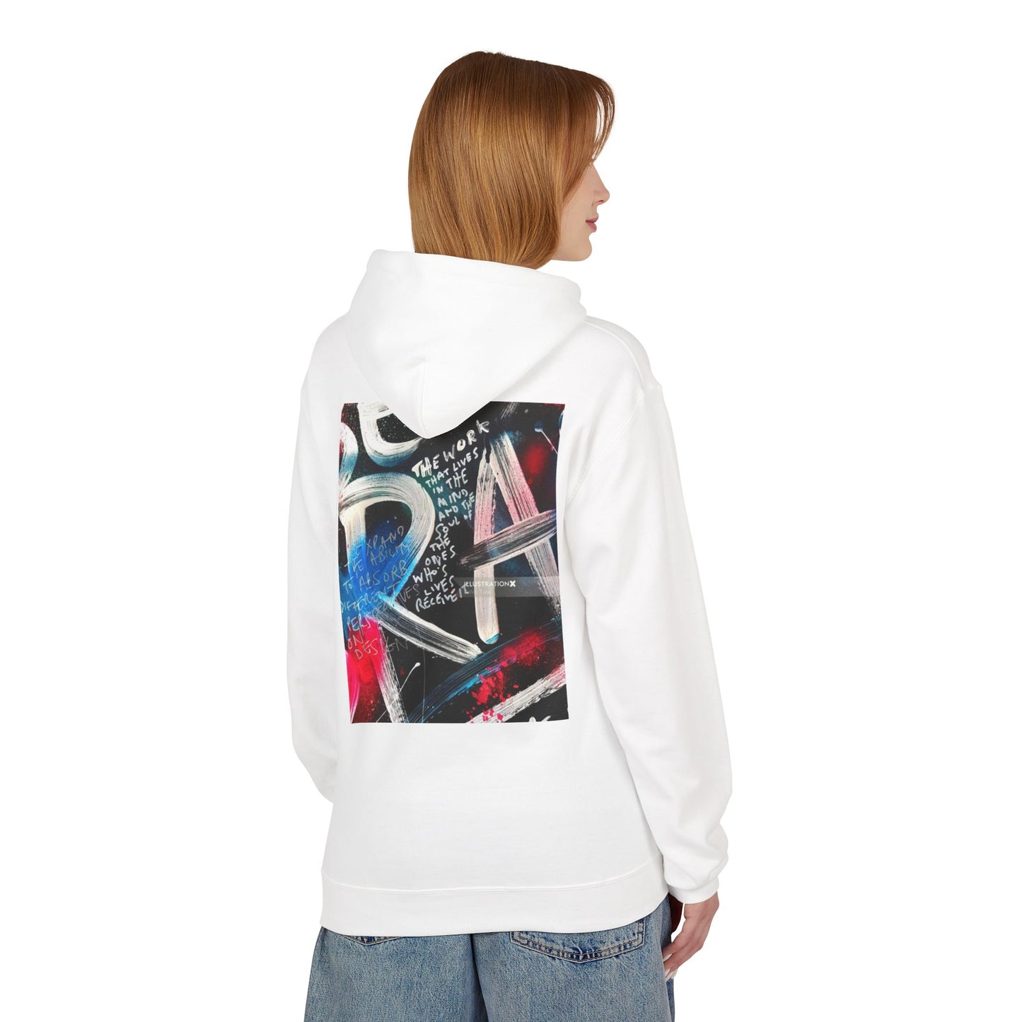 Unisex Midweight Softstyle Fleece Hoodie - Colorful Artistic Graffiti Design