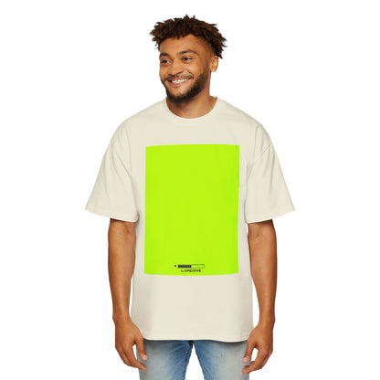 Oversized Tee — Neon Green Minimal Graphic "SUMMER LOVEDAY"