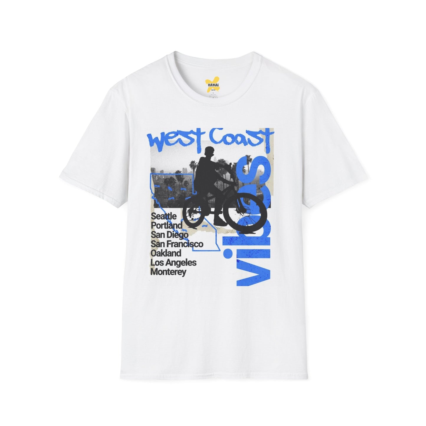 Vintage West Coast Graphic T-Shirt, Casual Tee, Summer Top, Gift for Travelers, Coastal Vibes Wear, Beach Day Shirt
