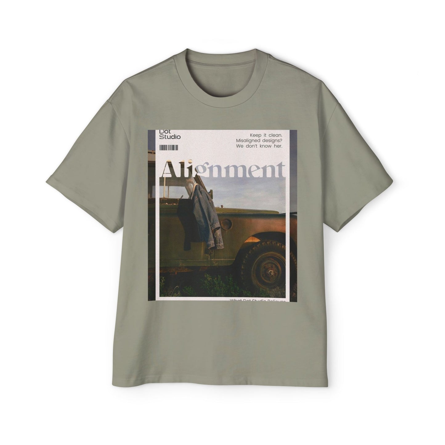 Alignment Vintage Jeep Graphic Tee – Men's Oversized Photo Print