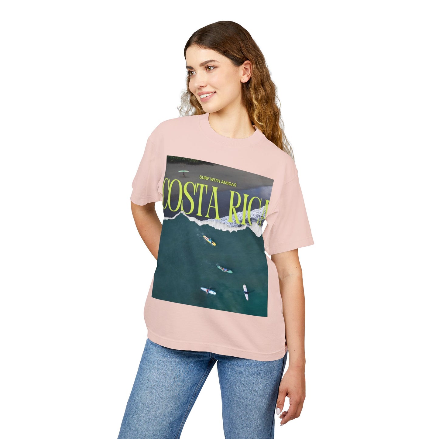 Costa Rica Surf Tee — Aerial Surfboard Photo Graphic T-Shirt