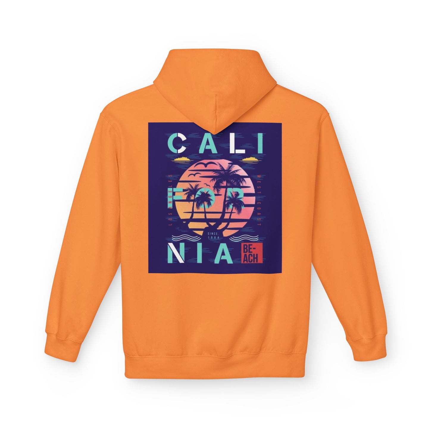 California Beach Vibes Unisex Fleece Hoodie - Softstyle Midweight Sweatshirt