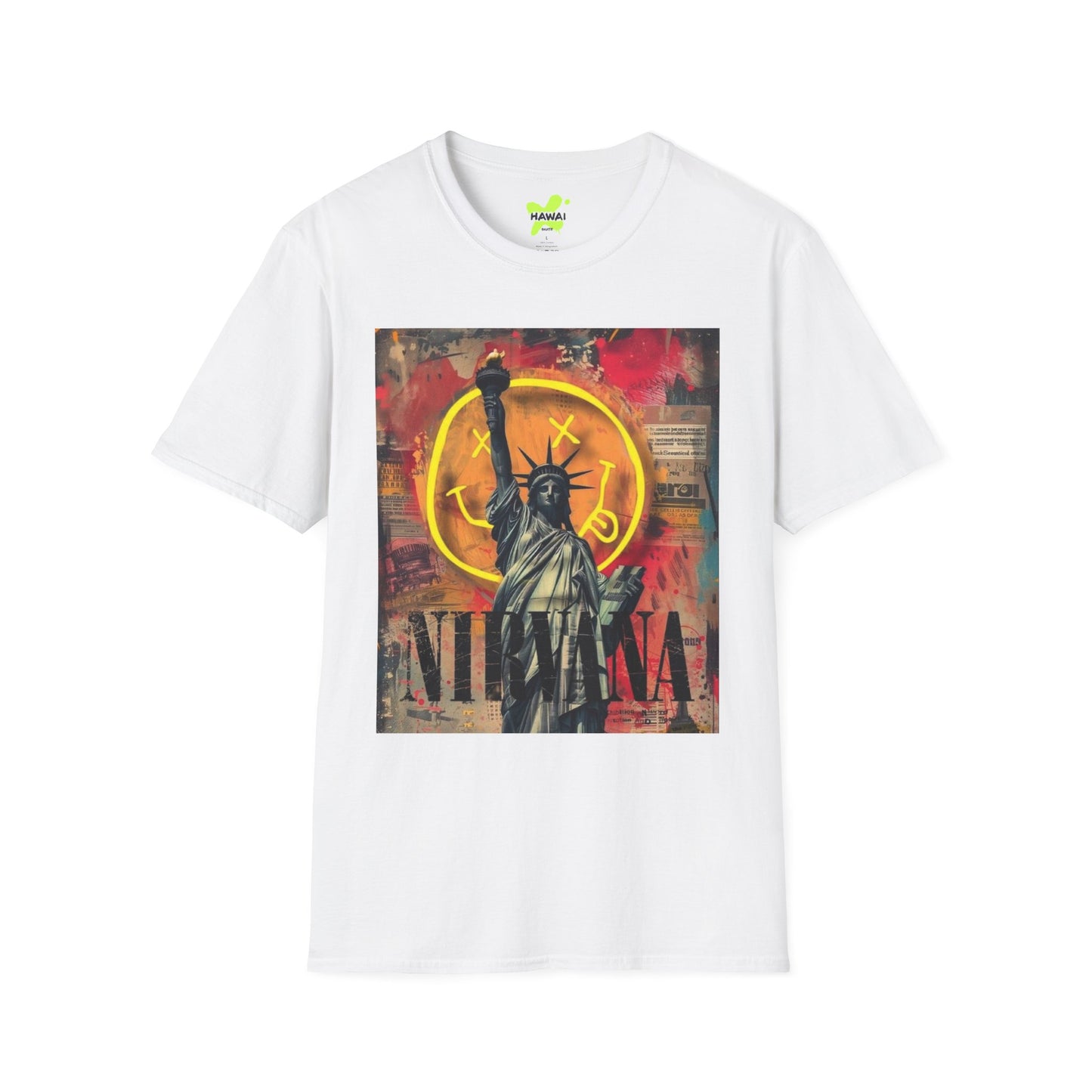 Statue of Liberty Graphic T-Shirt | Unisex Softstyle Tee for Urban Vibes