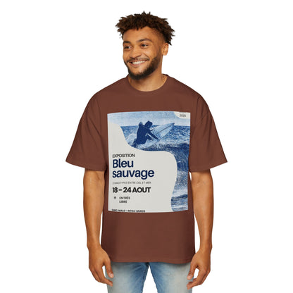 Bleu Sauvage Surf Tee — Men's Oversized Graphic T-Shirt