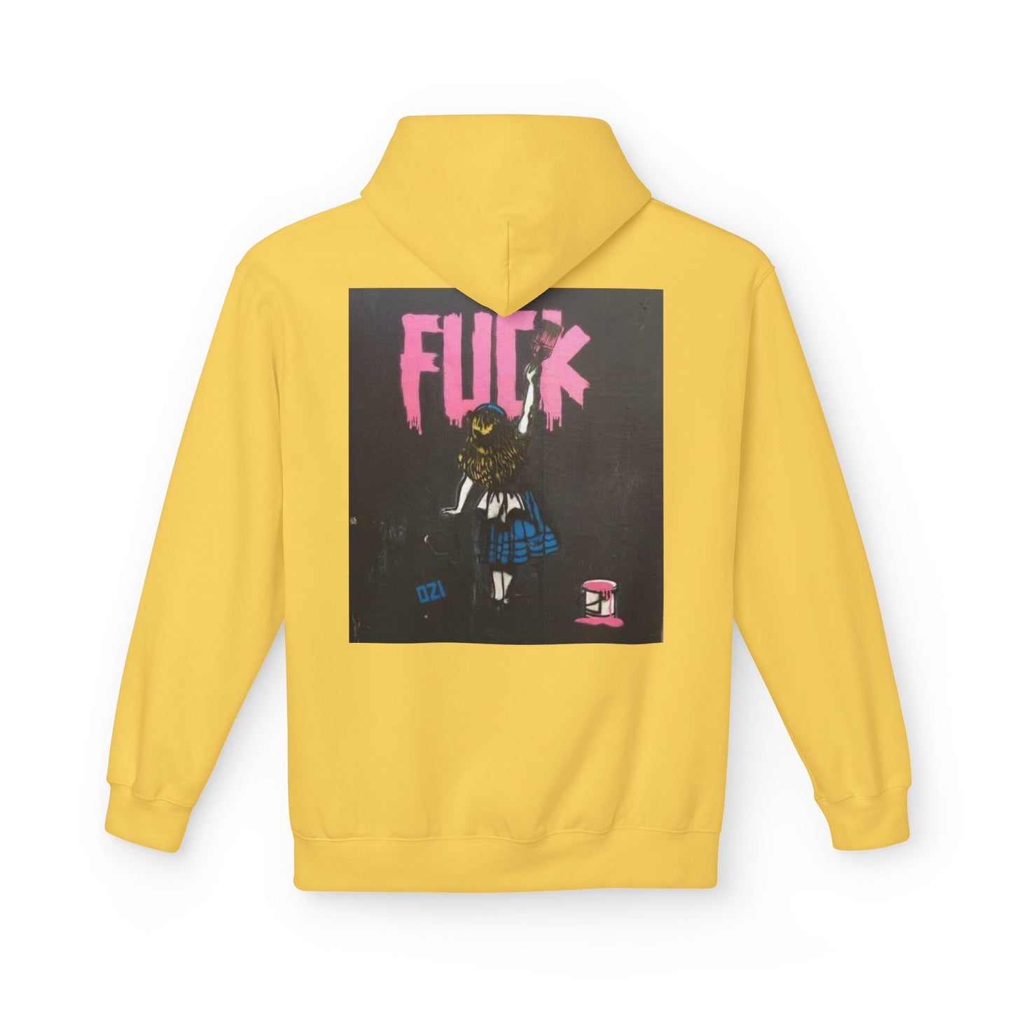 Street Art Inspired Unisex Fleece Hoodie - Bold Design for Creative Souls