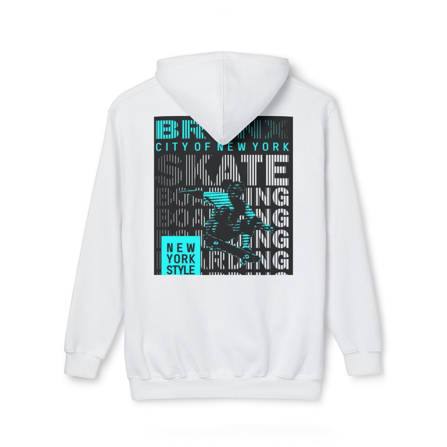 NYC Inspired Unisex Hoodie, Skate Style, Streetwear Sweatshirt, Casual Layer, Gift for Him/Her, Made in USA