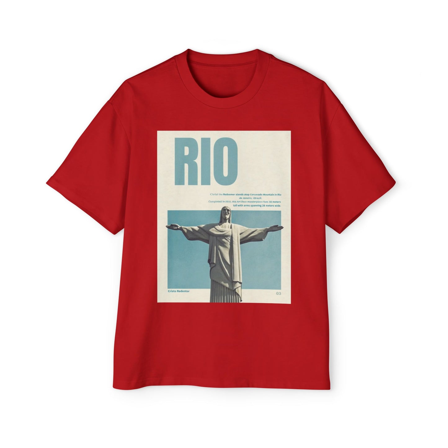 Rio Vintage Poster T-Shirt — Christ the Redeemer Travel Tee