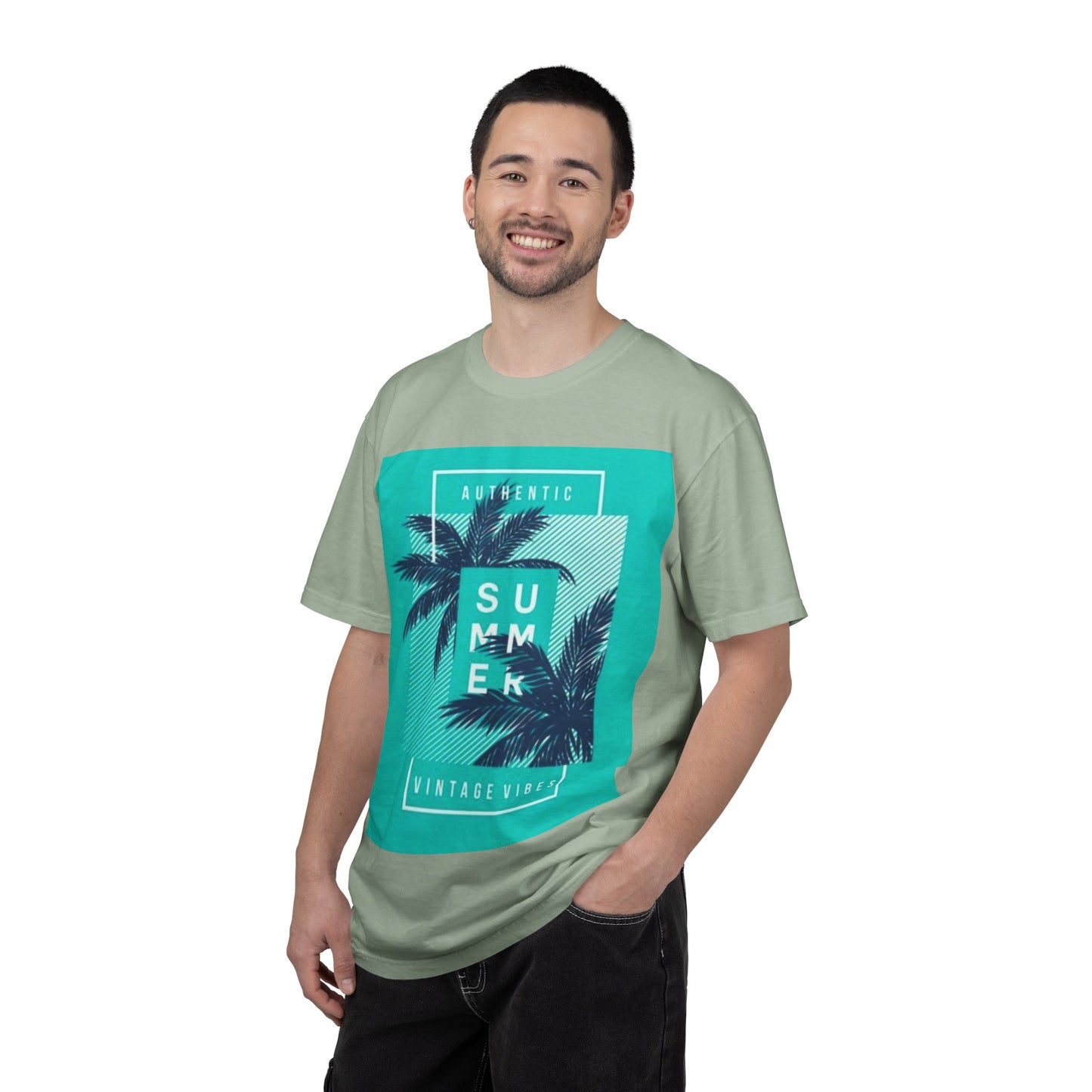Summer Vintage Vibes T-Shirt — Palm Tree Graphic Tee