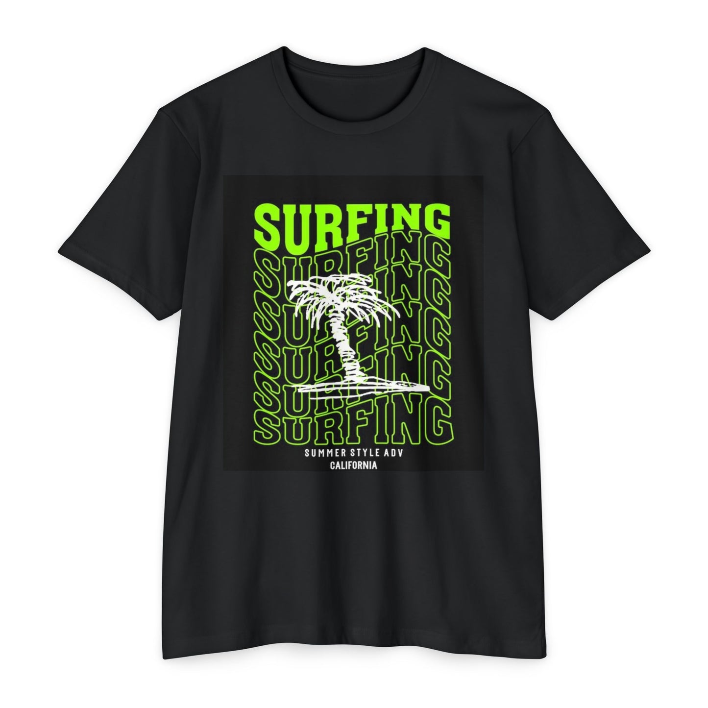 Surfing Vibes Unisex CVC Jersey T-shirt - Retro California Style