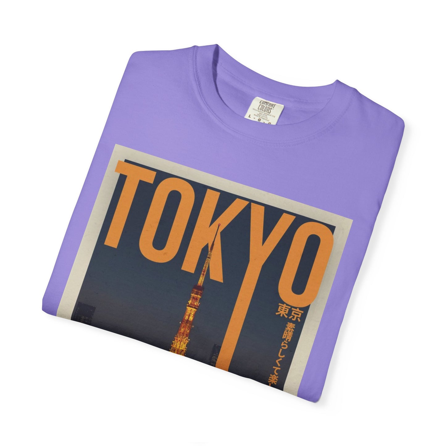 Tokyo Nightscape Graphic T-Shirt — Vintage Japan Tower Travel Poster Tee