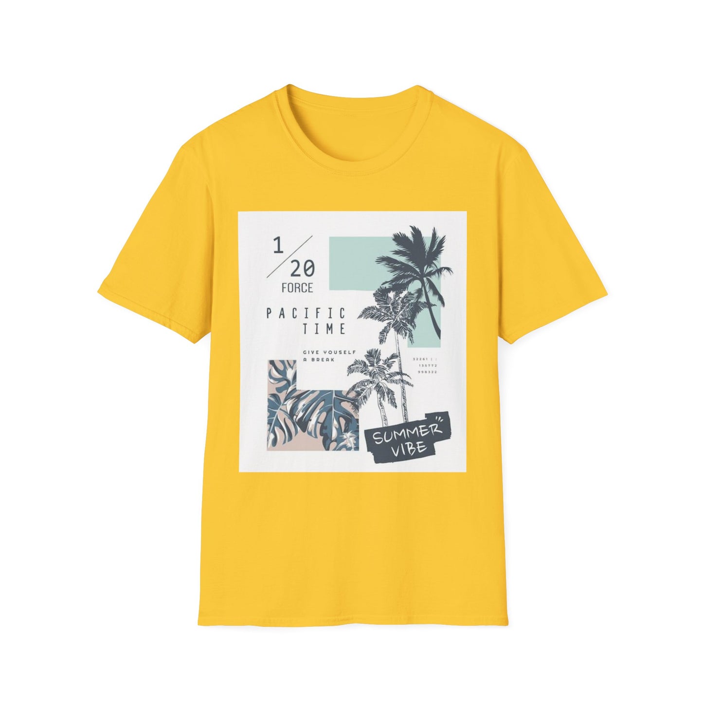 Summer Vibe Unisex Softstyle T-Shirt - Pacific Time Graphic Tee