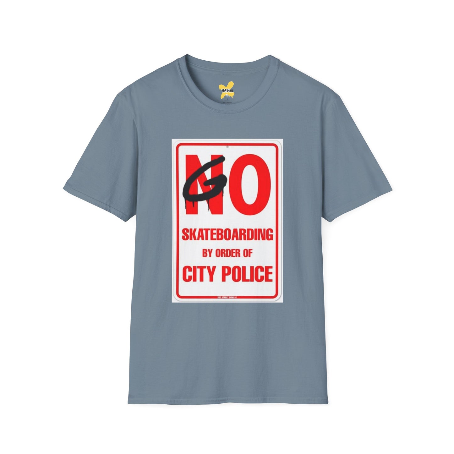 No Skateboarding Funny Unisex T-Shirt - City Police Sign Design