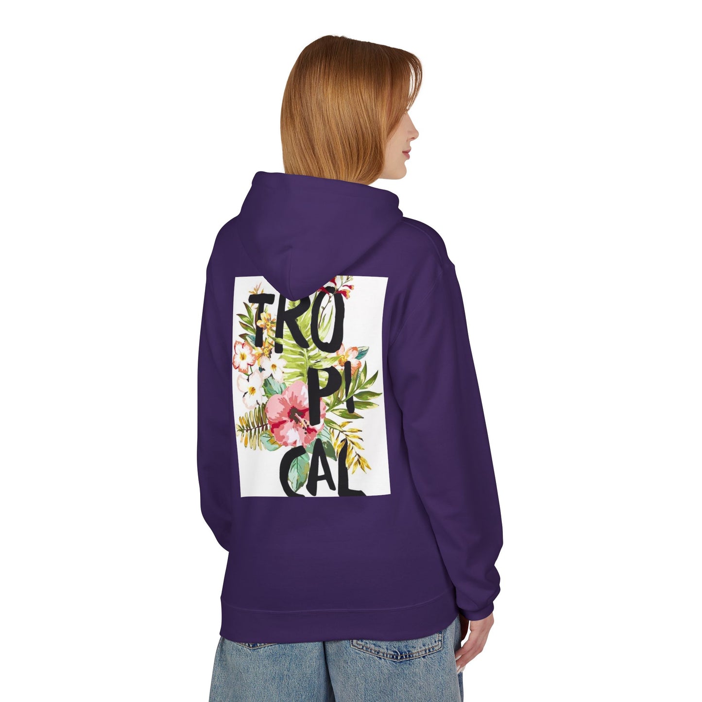 Tropical Floral Hoodie for Summer Vibes | Unisex Softstyle Fleece