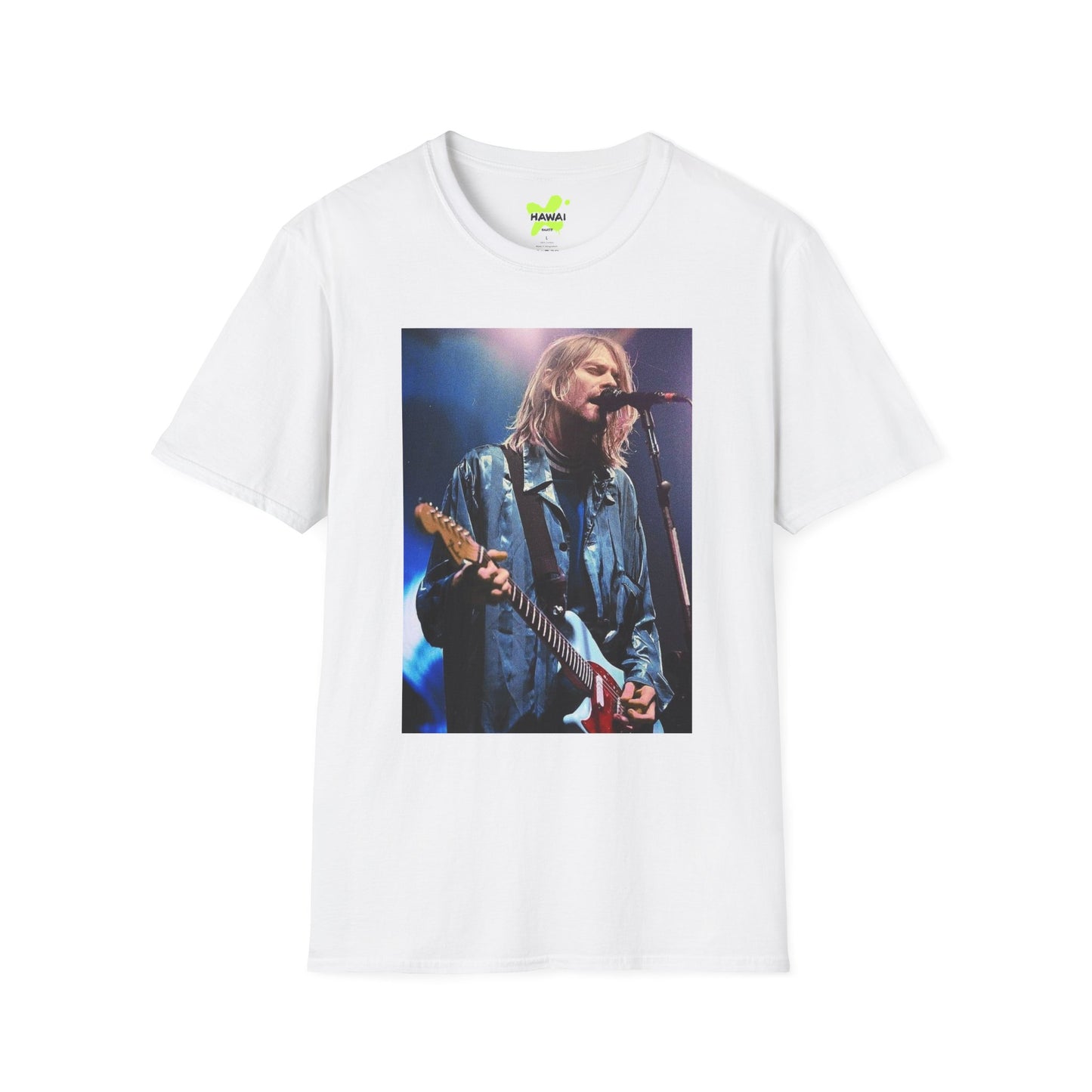 Kurt Cobain Unisex Softstyle T-Shirt - Retro Grunge Band Tee
