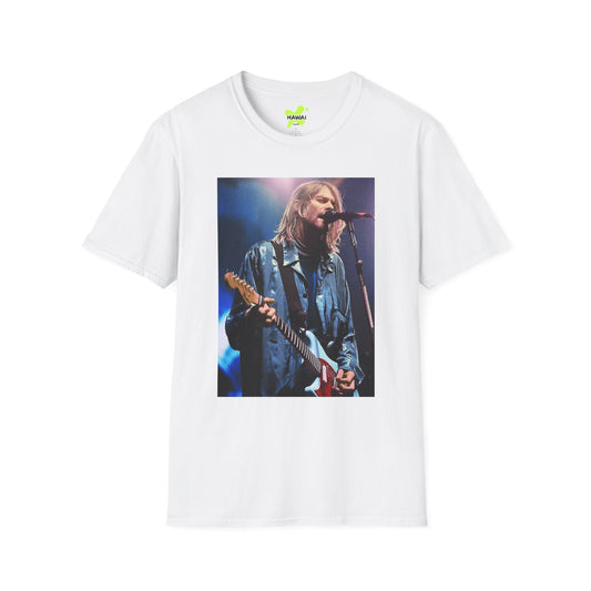 Kurt Cobain Unisex Softstyle T-Shirt - Retro Grunge Band Tee