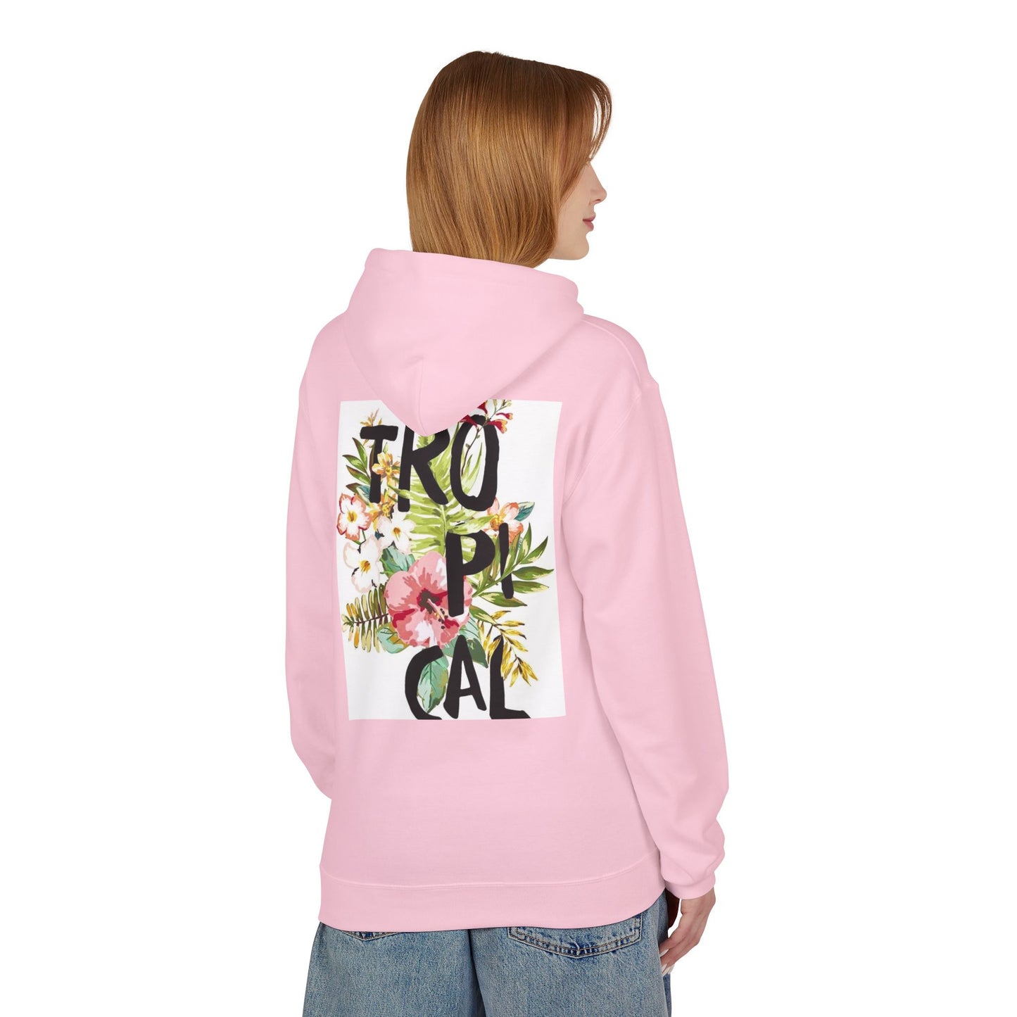 Tropical Floral Hoodie for Summer Vibes | Unisex Softstyle Fleece
