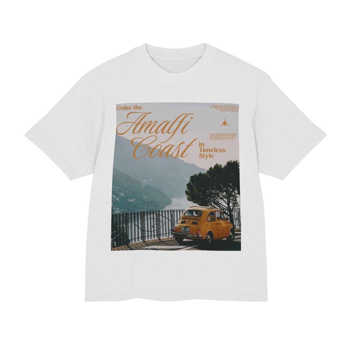 Amalfi Coast Vintage Fiat Tee – Retro Travel Graphic T-Shirt