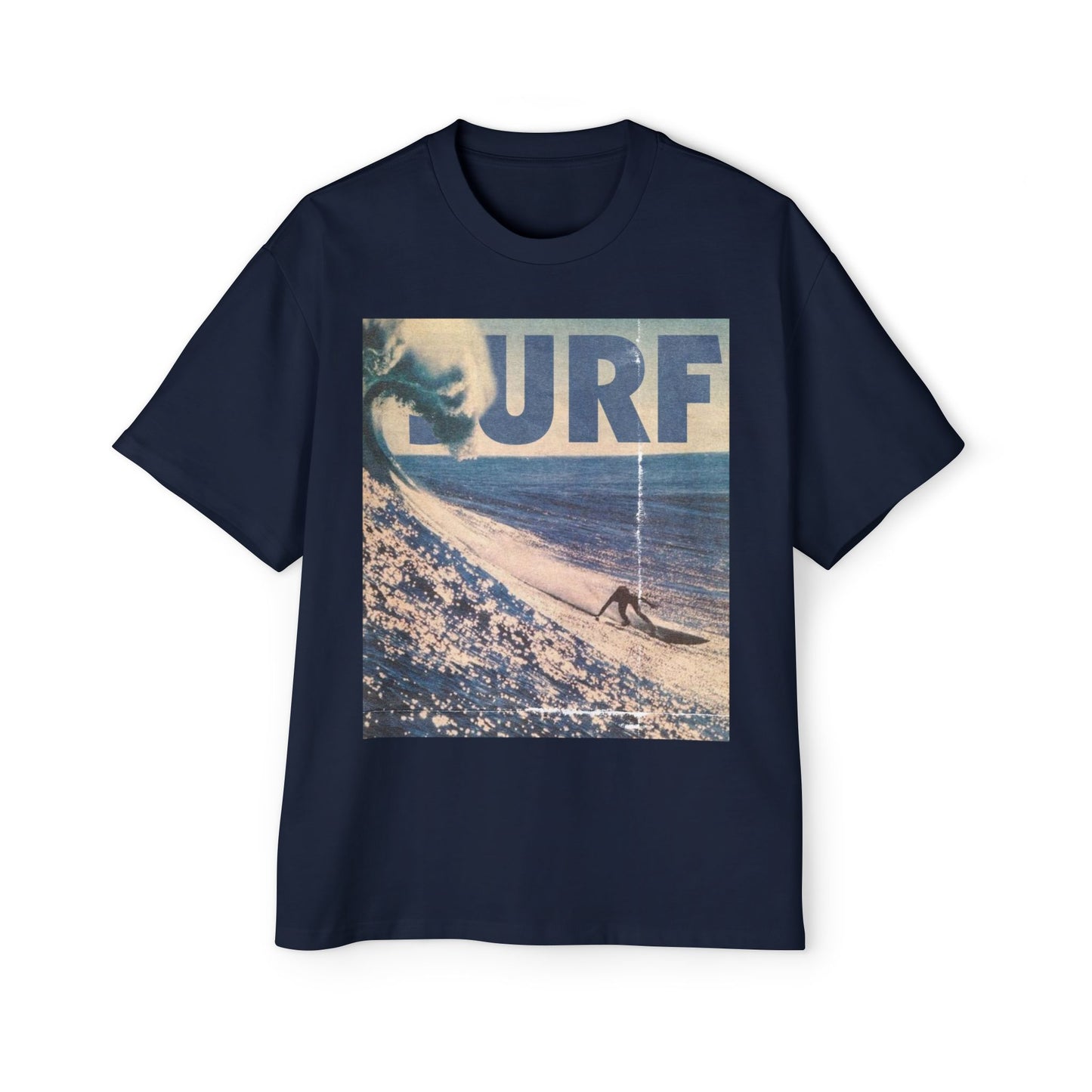 Surf Vintage Photo Tee — Men's Oversized Surf Graphic T-Shirt