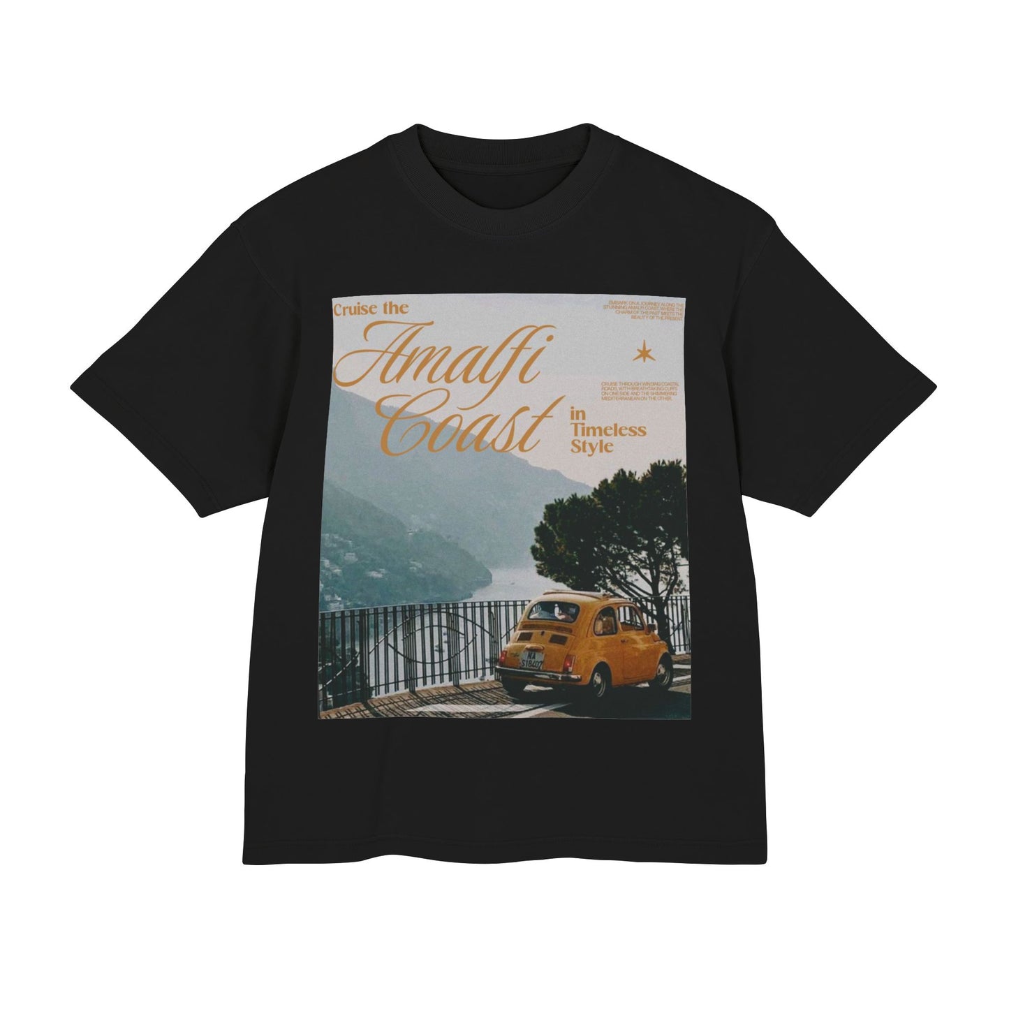 Amalfi Coast Vintage Fiat Tee – Retro Travel Graphic T-Shirt