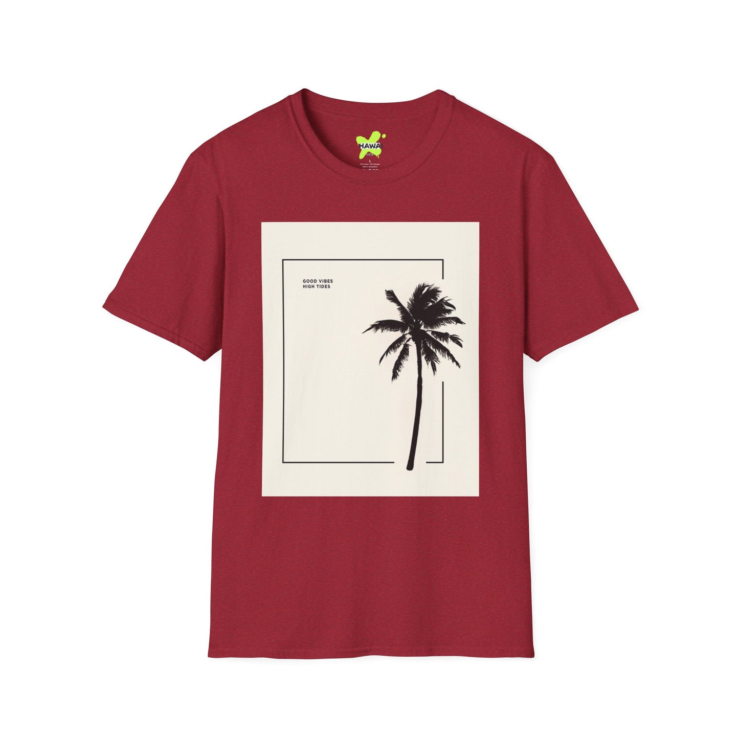 Unisex Softstyle T-Shirt - 'Good Vibes' Palm Tree Design for Casual Wear