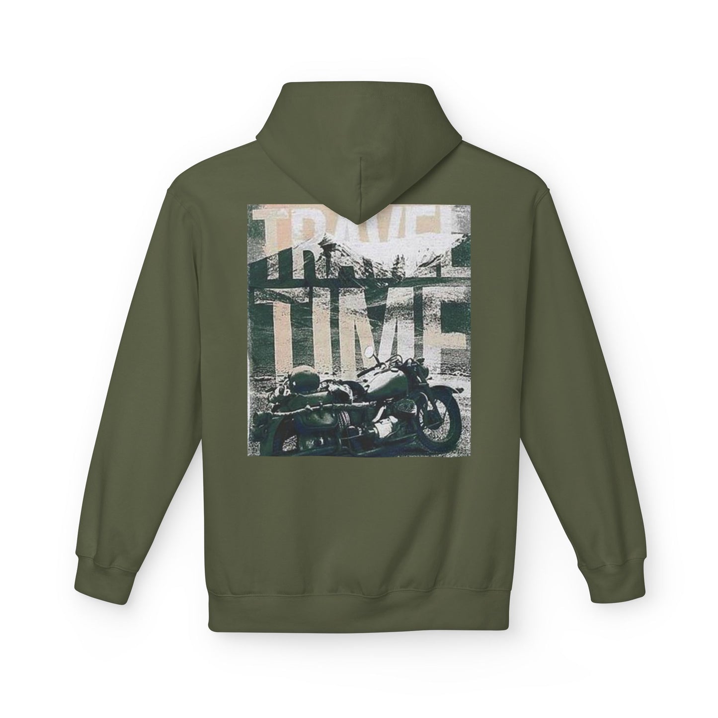 Travel Time Motorcycle Hoodie — Vintage Road Trip Graphic Hoodie