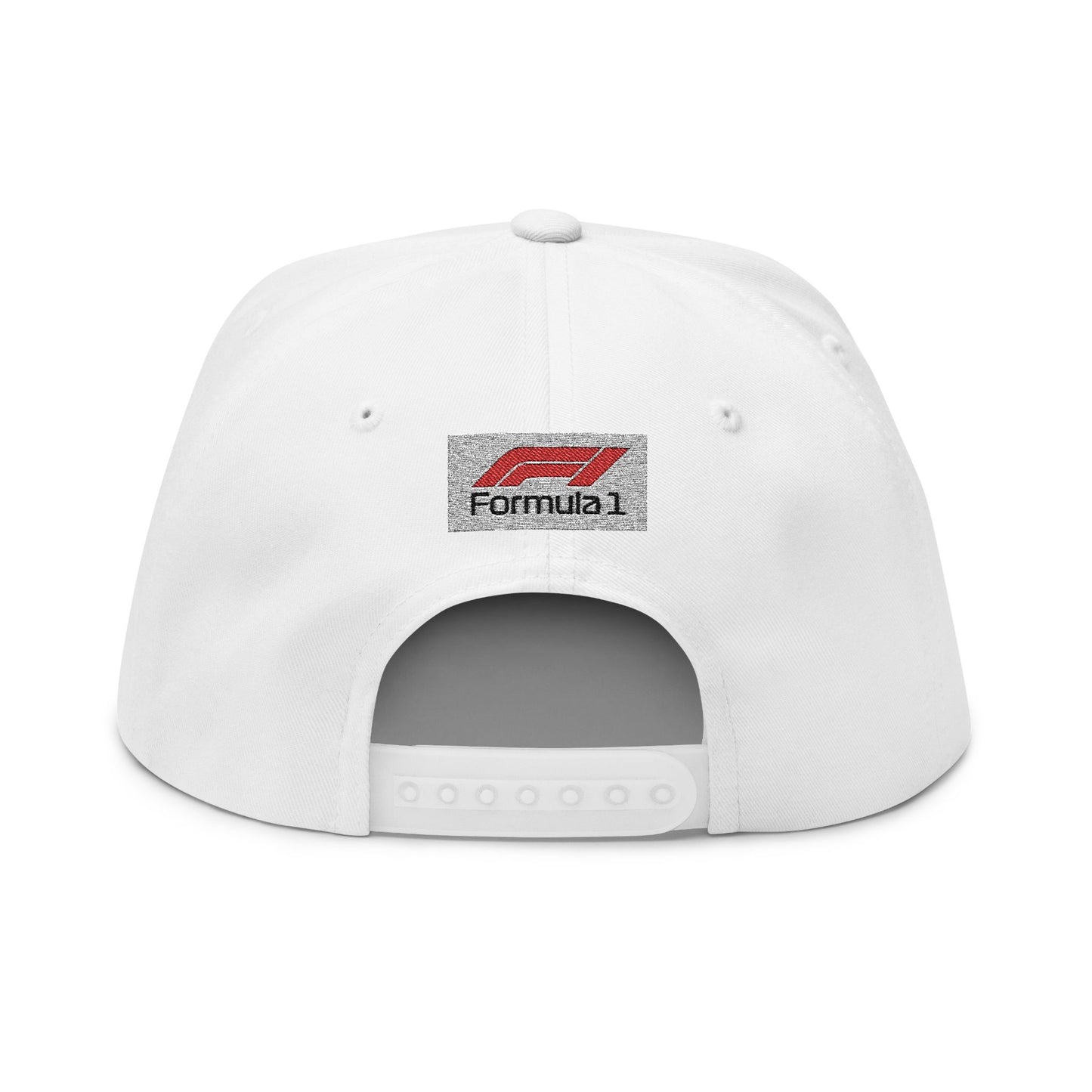 Formula 1 Embroidered Flat Bill Cap – Racing Logo Snapback