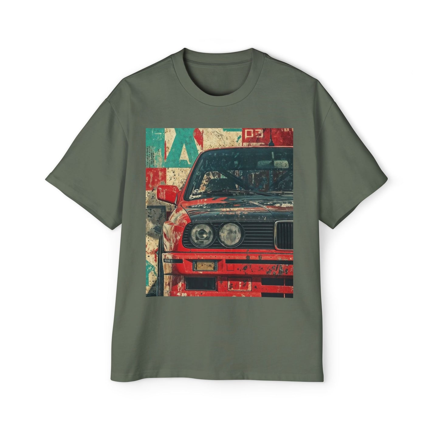 Vintage Racing Car Tee — Retro BMW Front Graphic T-Shirt