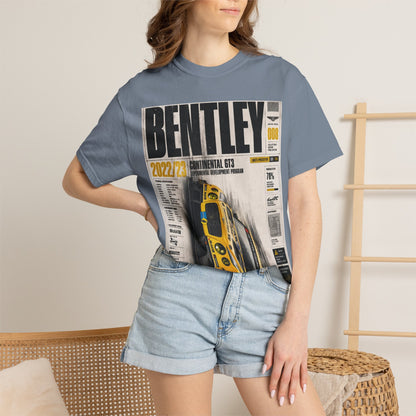 Bentley Magazine Cover T-Shirt – Yellow Sports Car Graphic Tee