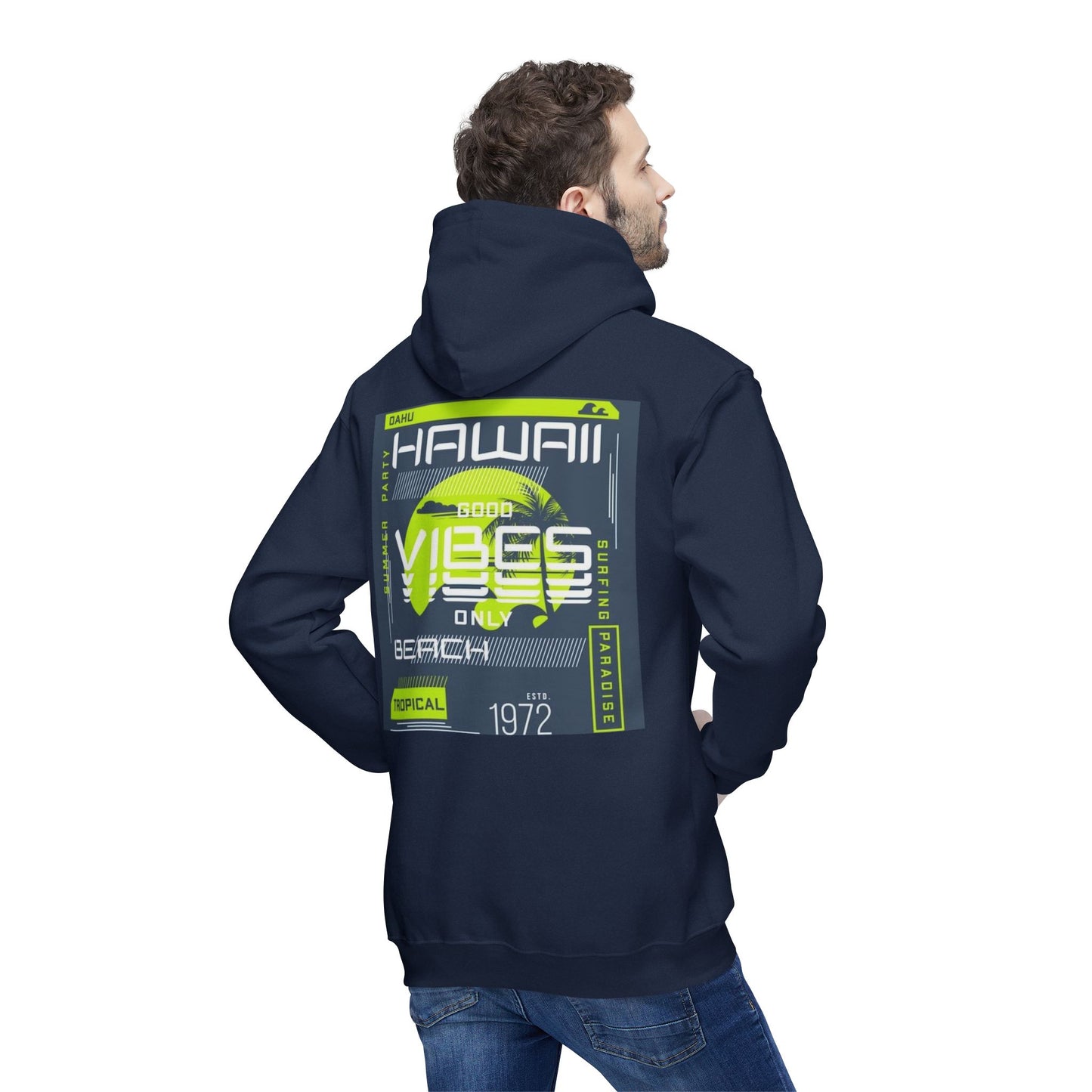 Tropical Beach Hoodie, Casual Unisex Sweatshirt, Hawaii Vibes Apparel, Perfect for Summer Trips, Beach Lovers Gift, Travel Essentials