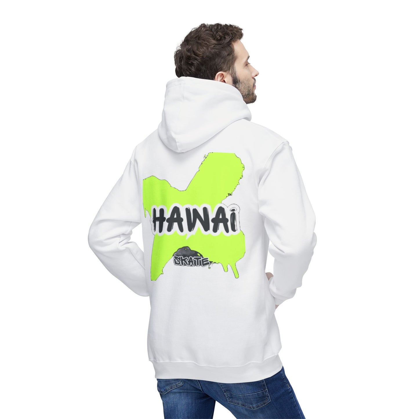 Vibrant Hawaii Graphic Unisex Hooded Sweatshirt - Perfect for Skate Lovers