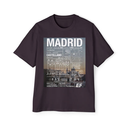 Madrid Graphic Tee — Vintage City Weather Poster T‑Shirt