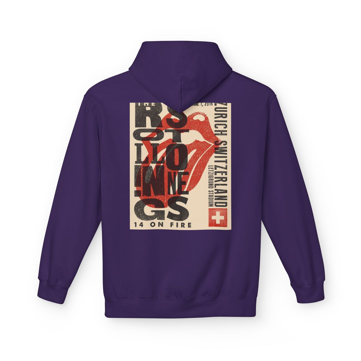 Retro Rock Band Fleece Hoodie - Unisex Softstyle with Vintage Concert Design