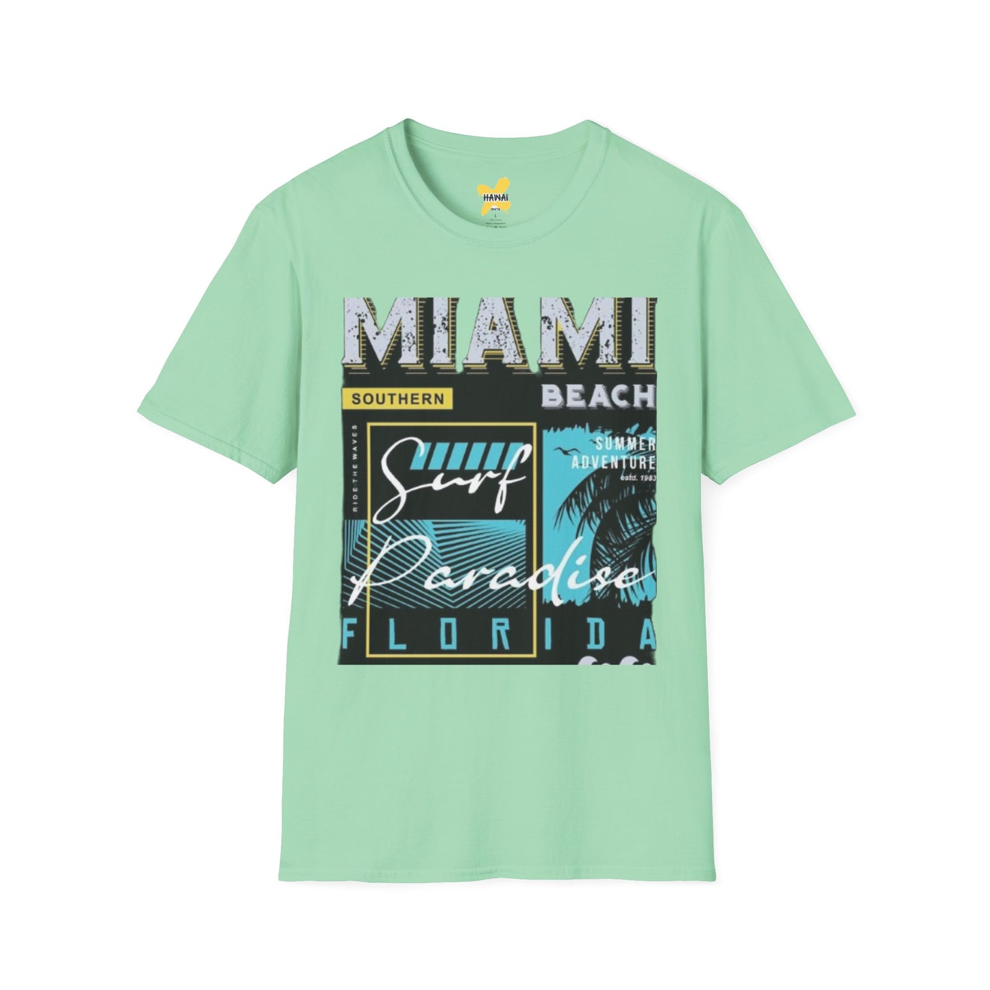 Miami Beach Surf Adventure Unisex Softstyle T-Shirt