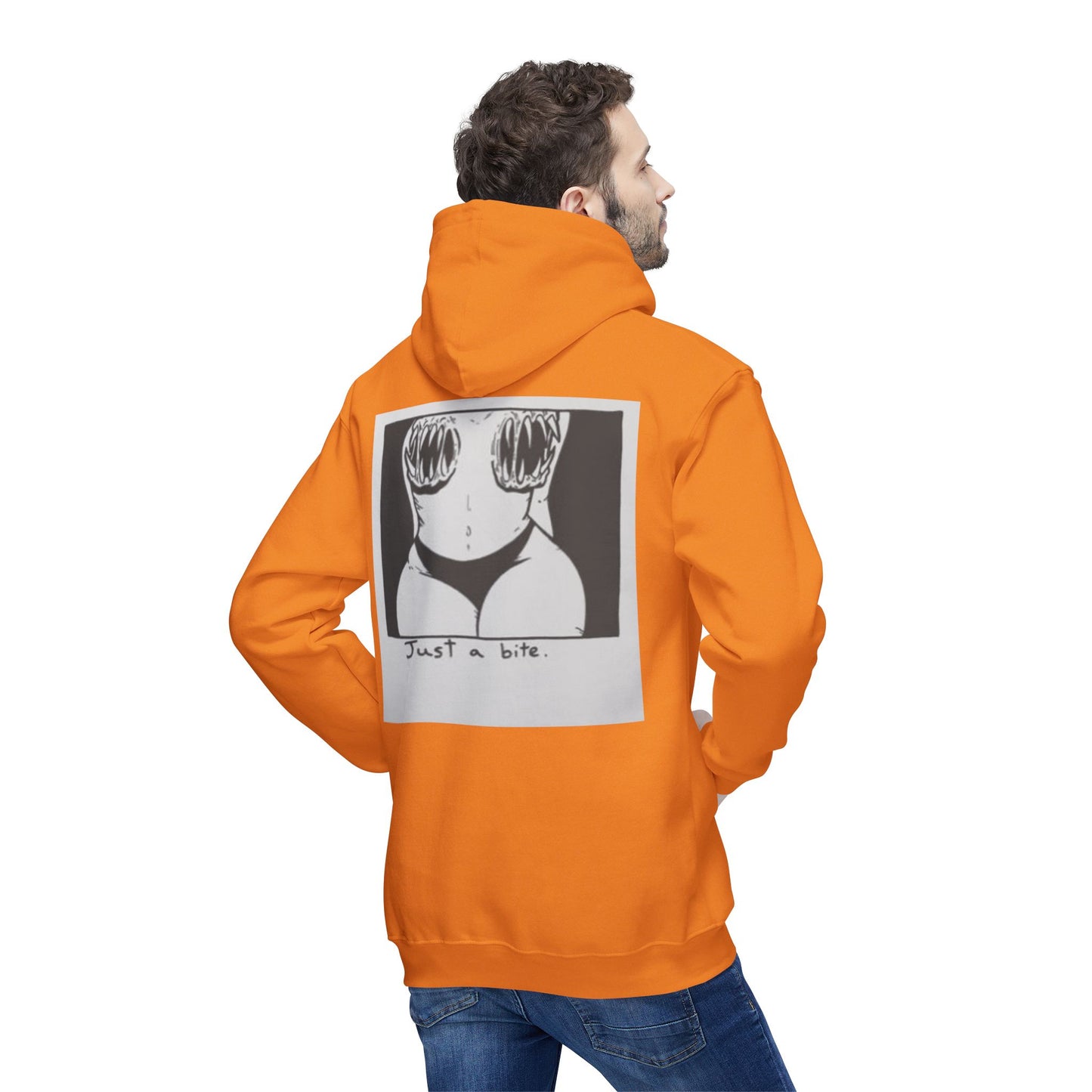 Unisex Hooded Sweatshirt with 'Just a Bite' Design - Casual Comfort for Every Occasion