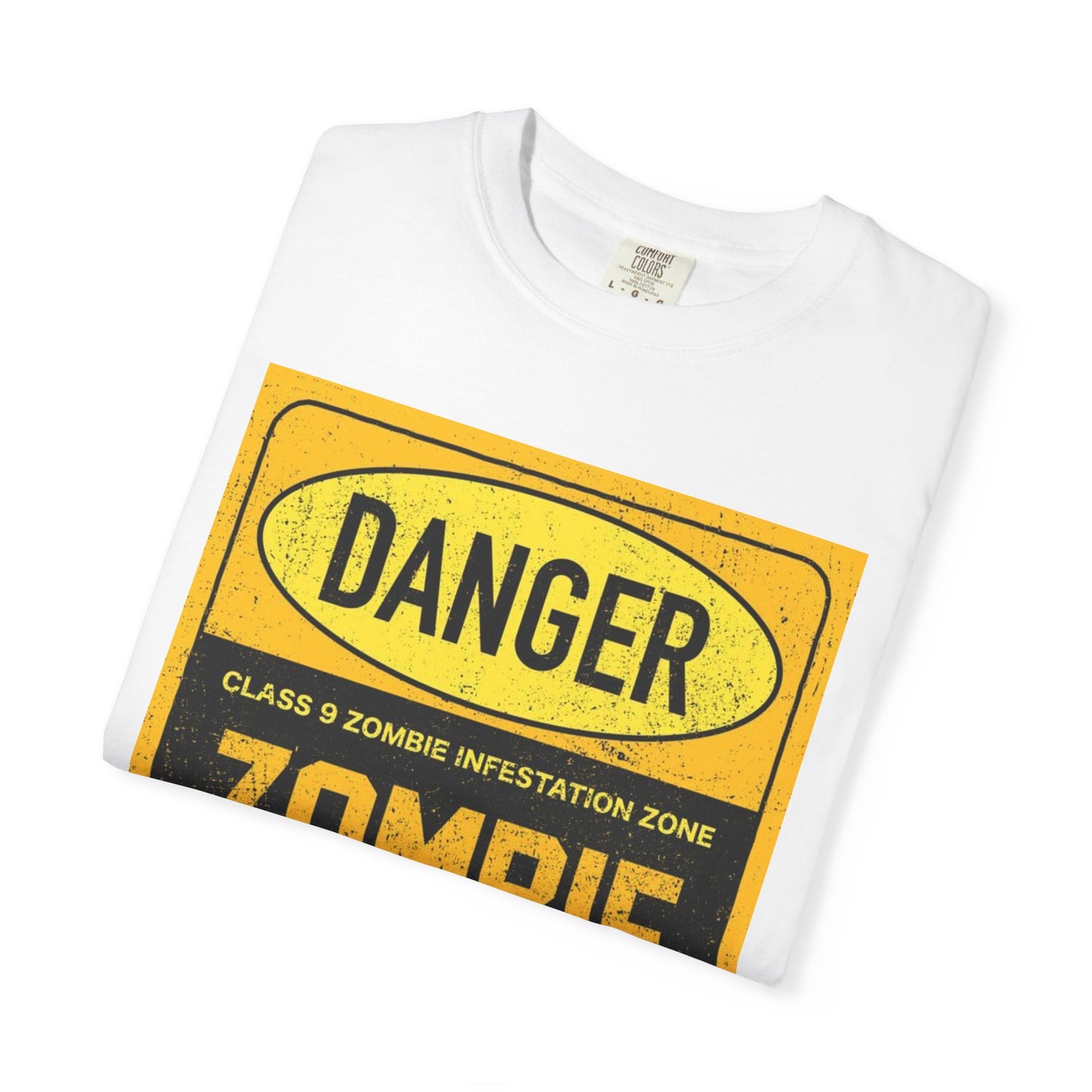 Zombie Zone T-Shirt - Unisex Danger Graphic Tee for Halloween & Horror Fans