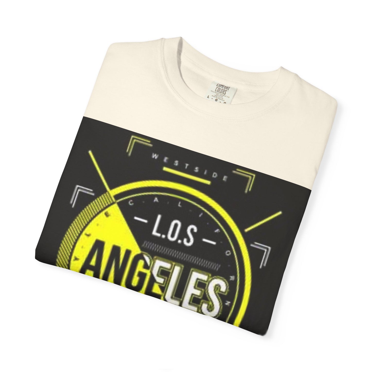 Unisex Garment-Dyed T-Shirt with Automotive Wheel Design