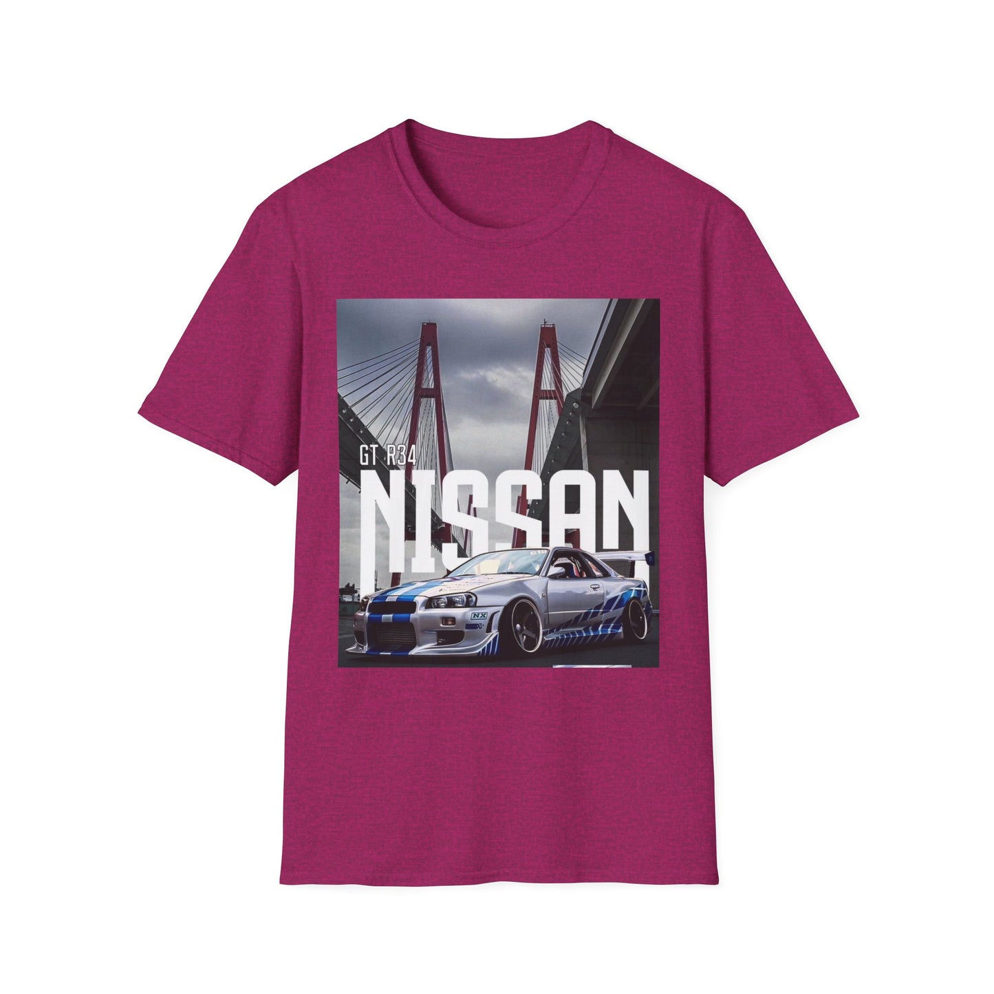 Nissan GT-R 34 Unisex Softstyle T-Shirt - Car Enthusiast Apparel