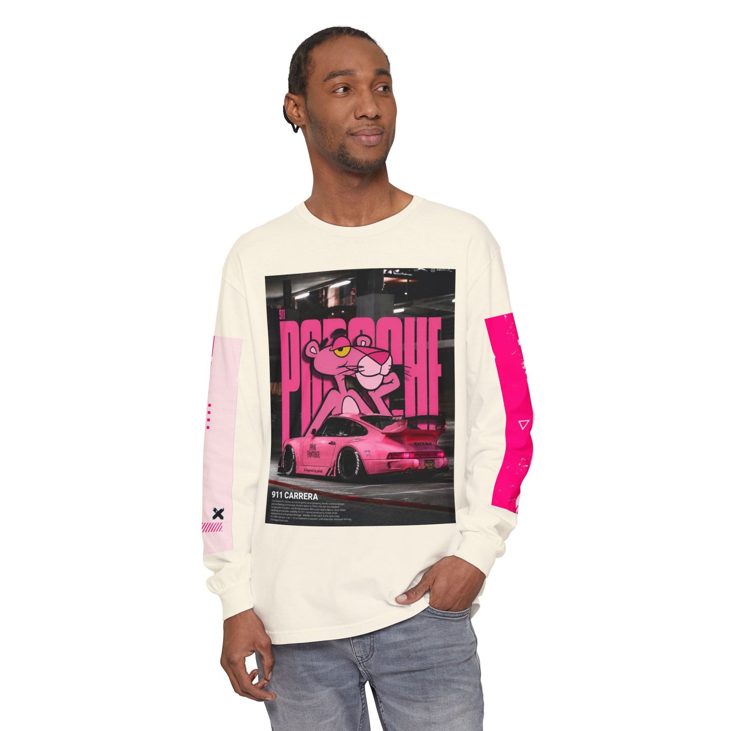 Pink Panther Porsche Long Sleeve T-Shirt