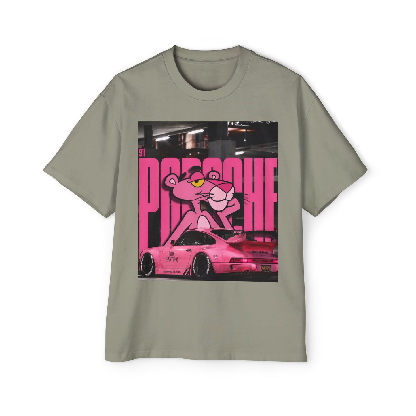 Pink Panther Streetwear Tee — Retro Racing Graphic Shirt