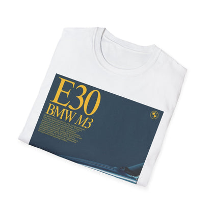 BMW E30 M3 Graphic Tee, Unisex Car Lover Shirt, Automotive Gift, Vintage T-Shirt, Car Enthusiast Apparel, Perfect for Birthdays