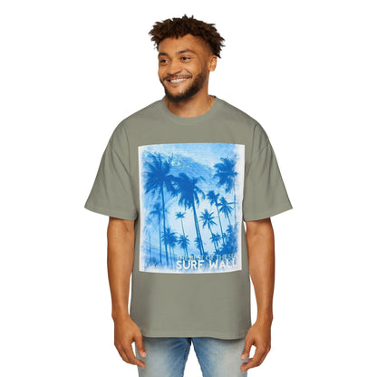 Surf Palm Tee — Blue Tropical Graphic T-Shirt