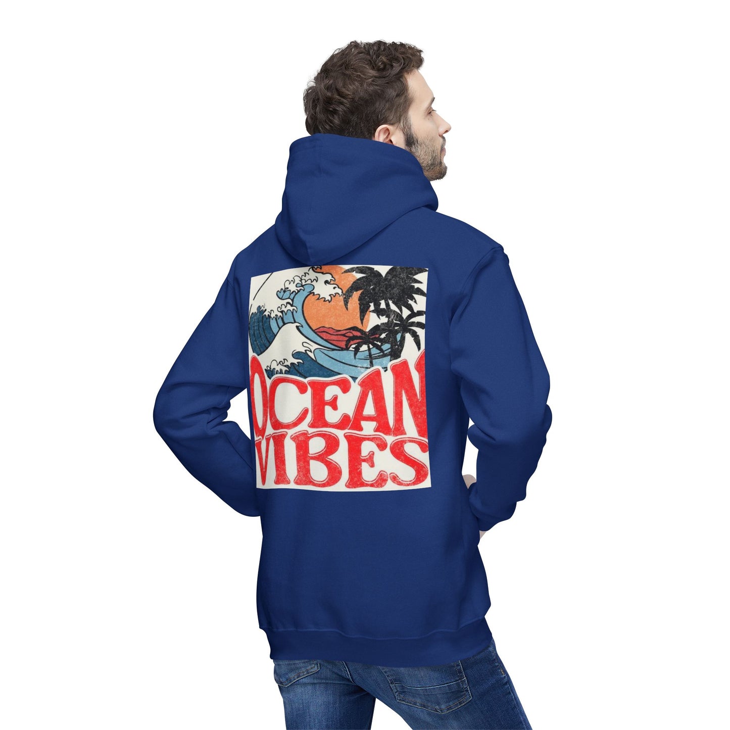 Ocean Vibes Unisex Hooded Sweatshirt | Casual Beachwear for Relaxed Days