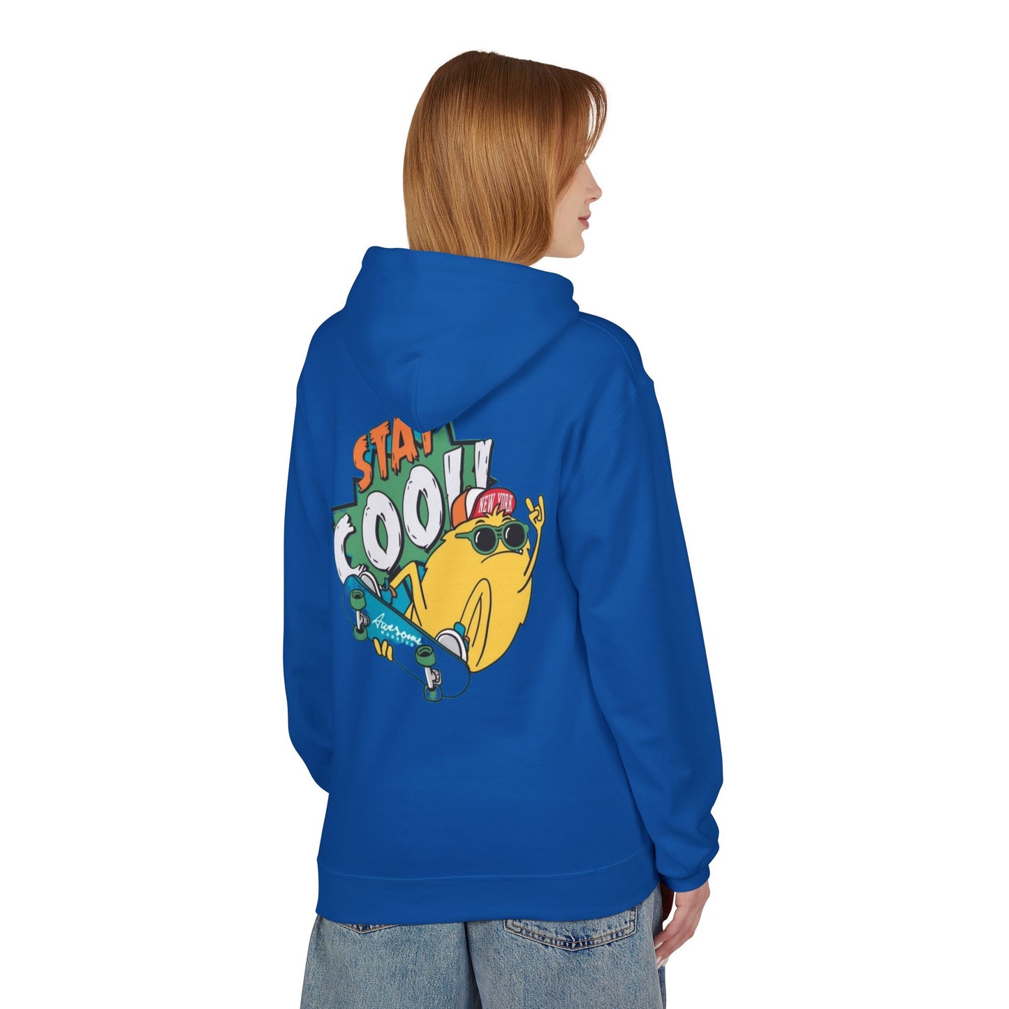 Stay Cool! Unisex Softstyle Fleece Hoodie - Fun & Comfy Skatewear
