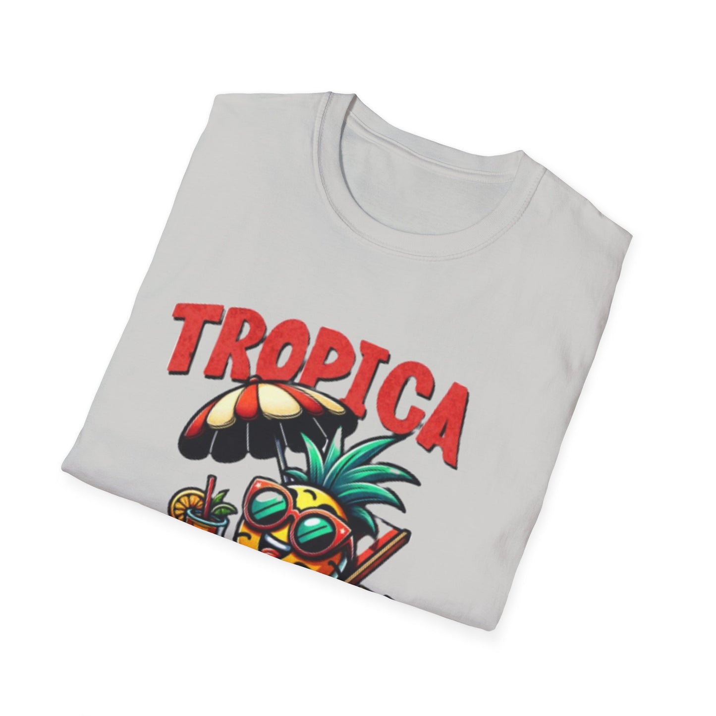 Tropical Vibes Unisex Softstyle T-Shirt - Fun Pineapple Design